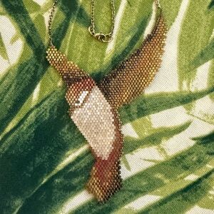 🦅Anthropologie Beaded Eagle Necklace🦅